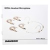 Samson DE50X Headset Microphone Mic w/4 Adapters, 2.5mm Capsule+Clip+Windscreens