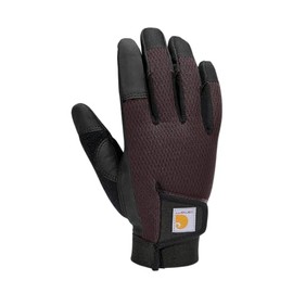 Carhartt Women's Synthetic Leather High Dexterity Touch Sensitive Secure Cuff Glove, Blackberry, Medium
