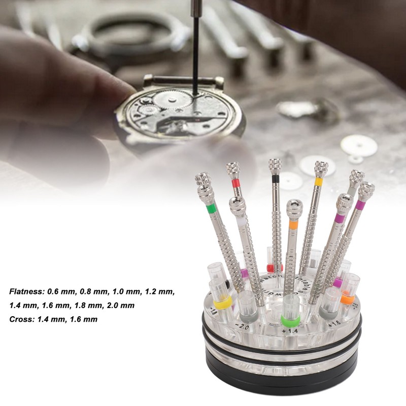 10pcs Screwdriver Kit for Watches Flat Blade Slotted Screwdriver with