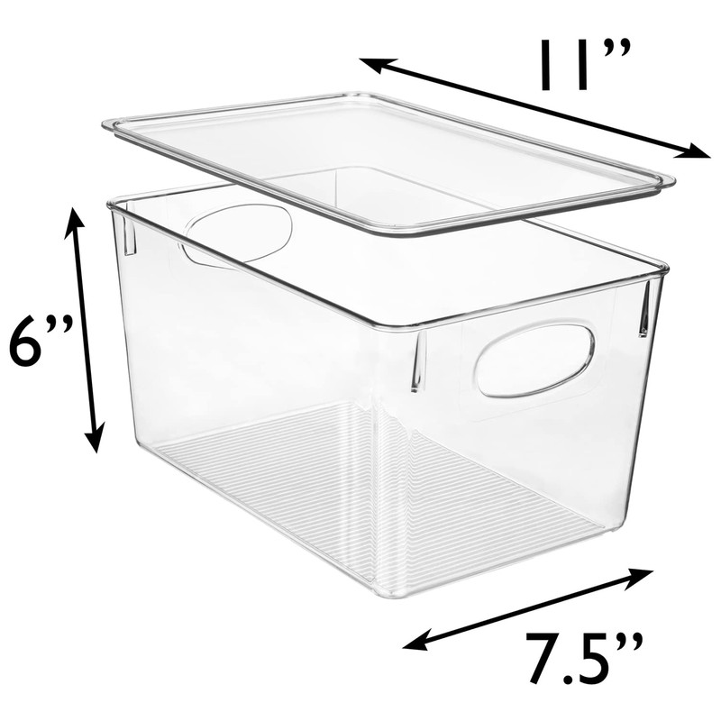 ClearSpace Plastic Storage Bins With lids, 4 Pack – Perfect