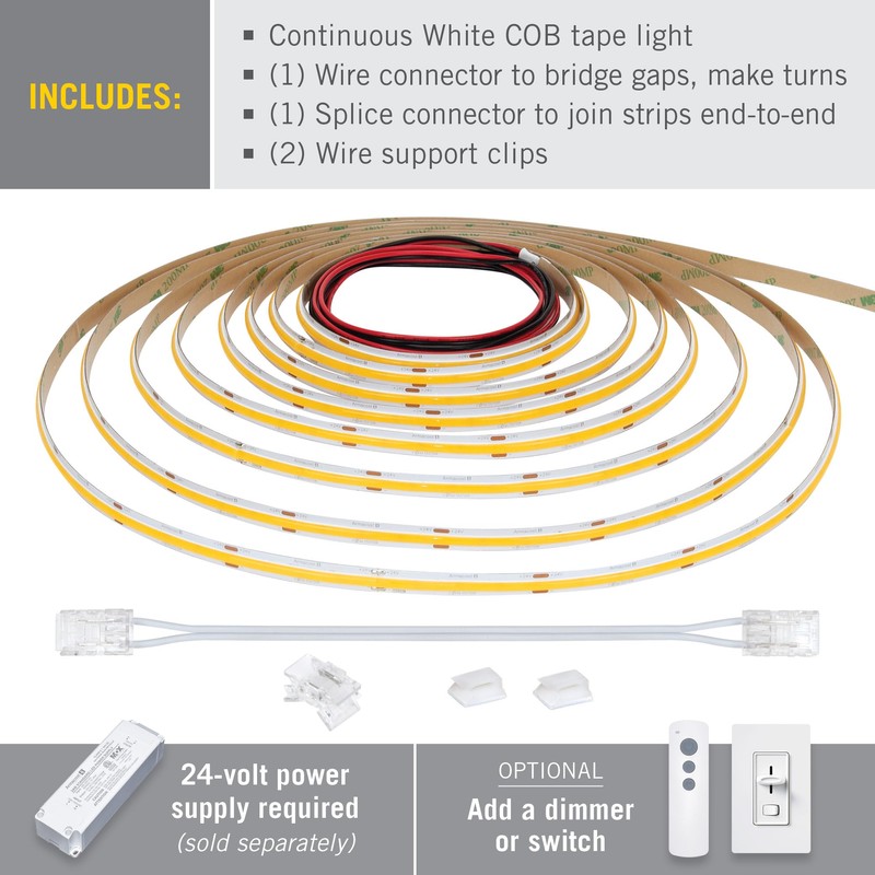 Armacost Lighting RibbonFlex Pro 24V White COB LED Strip Light