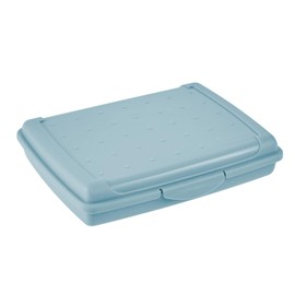 keeeper Food Storage Container with Click Closure, 17 x 13 x 3.5 cm, 500 ml, Luca Mini, Nordic Blue