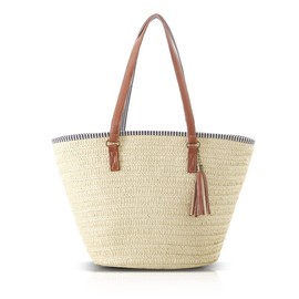 Pahajim Handbags for Women Summer Beach Bag Large Tote Bag Straw bag with Tassels Ladies Handbags for Travel, Holidays and Shopping.