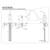 Kingston Brass KS1572BLBS Heritage Single-Handle 8" Centerset Kitchen Faucet with