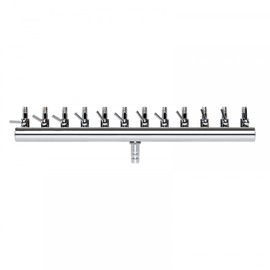 DONGKER Aquarium Air Distributor, 8/10/12 Way Air Flow Splitter Chrome Distributor, Aquarium Air Flow Control Lever Valve Distributor for Aquariums