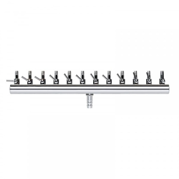 DONGKER Aquarium Air Distributor, 8/10/12 Way Air Flow Splitter Chrome