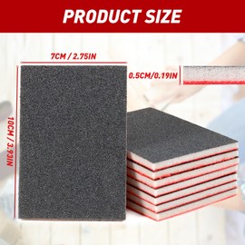 24 Pcs Sanding Sponge 800-1000 Grit, Washable & Reusable Sanding Blocks for Wood, Metal, Drywall, Glazing, Wet Dry Sandpaper for Smooth Finishing
