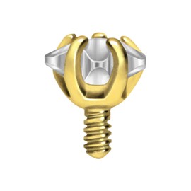 PIERCINGLINE Titanium Screw Attachment with External Thread 0.9 mm Crystal Star Piercing Attachment Replacement Choice of Colours, Titanium