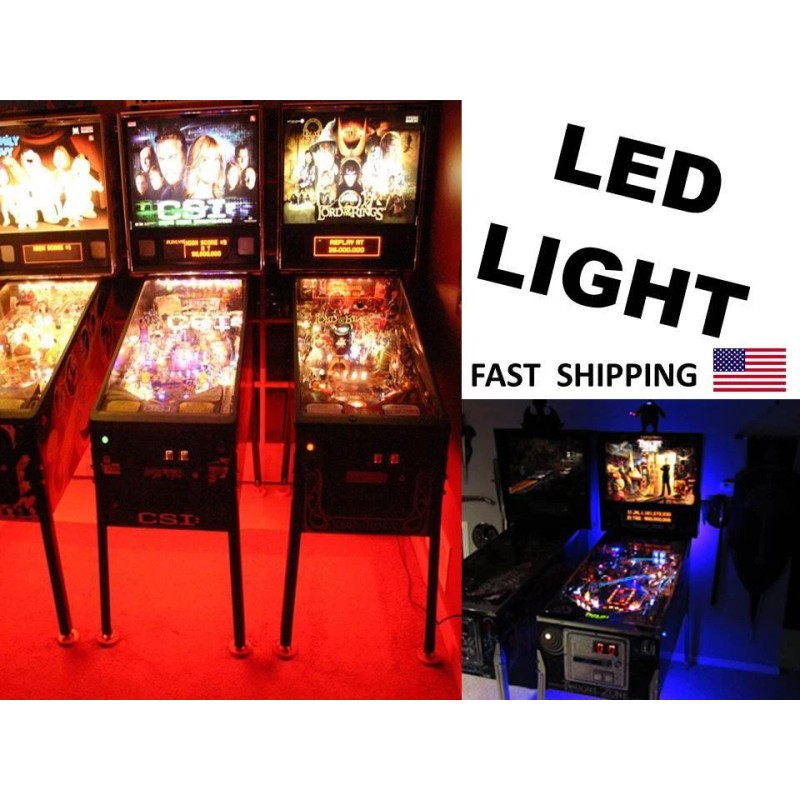Bride of Pin-Bot Pinball Machine mod COLOR CHANGING LED light