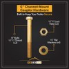 GusHillUSA GH25389-6 Channel-Mount Adjustable Trailer Coupler Hardware Kit, Yellow Zinc
