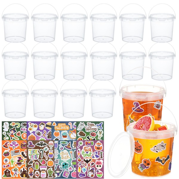 16 Pcs Halloween Candy Bucket Trick or Treat Baskets and