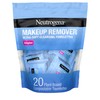 Makeup Remover Cleansing Towelette Singles Individually Wrapped, 20 Pre-moistened Towelettes