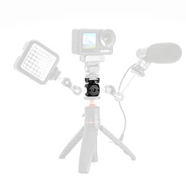 CS PRIORITY Mini Aluminum Alloy Multi Screw Hole Adapter with Cold Shoe Holder 1/4" 3/8" Screw Hole for Camera Flash Lights Bracket