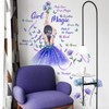 Girl Magic Wall Sticker Decal - Enchanting Purple Dress Girl