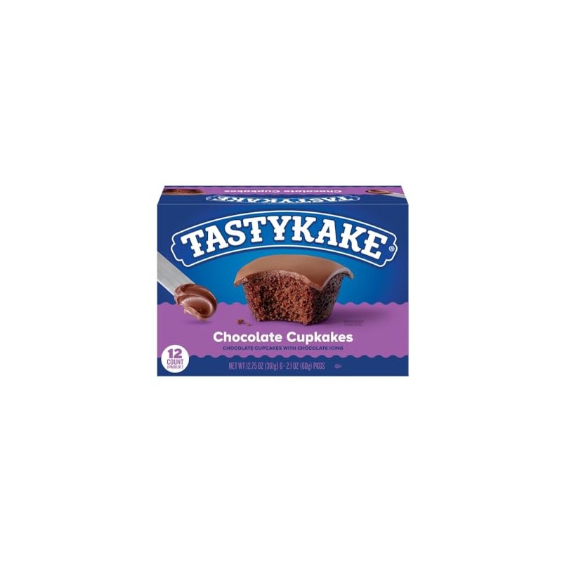 Tastykake Chocolate Cupcakes Snack Cakes with Chocolate Frosting - (Pack