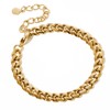 SIMPLÍ BASIC Flat Smooth Curb Chain Bracelet (Stainless Steel, 18K