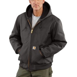 Carhartt Men's Quilted Flannel Lined Duck Active Jacket J140,Gravel,Medium