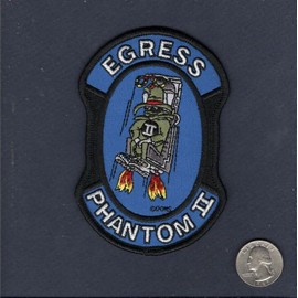 Embroidered Patch - Patches for Women Man - F-4 F-4G F-4C RF-4 F-4D Phantom Egress Ejection Seat USAF ANG Squadron Patch