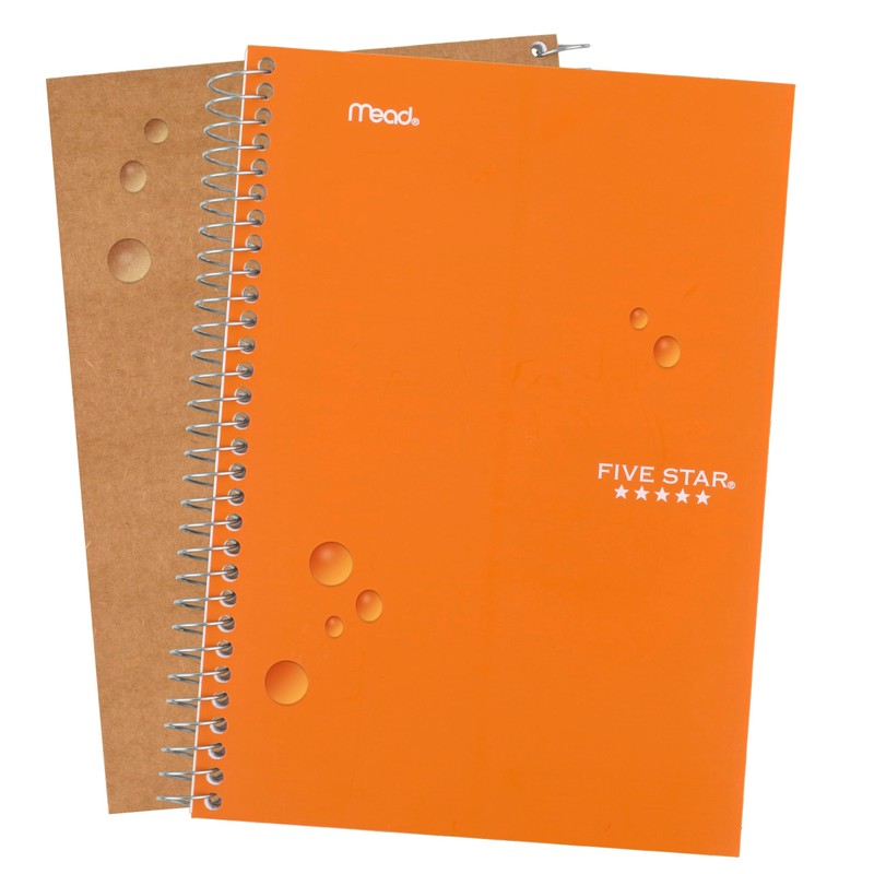 Five Star Spiral Notebook, 2 Subject, College Ruled Paper, 6"