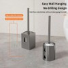 PureLiving Toilet Brush Holder Set Wall Mounted – Durable Space-Saving