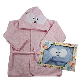 Bubabù Bathrobe Sgunz with Embroidered Hood Azure