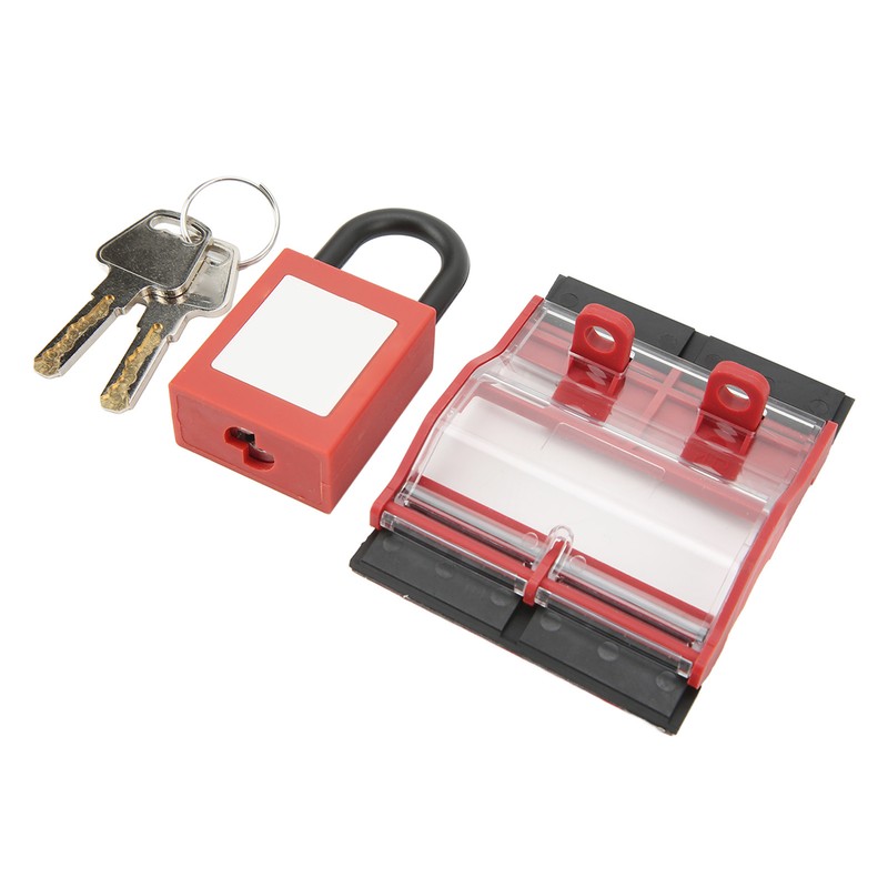Circuit Breaker Protective Cover Padlock Set Transparent Breaker 4P 25mm