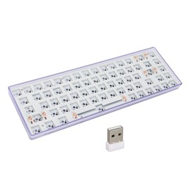DIY Mechanical Keyboard Kit 68 Keys 2.4G Wireless 65 Percent Layout Switch Hot Swap Custom Gaming Keyboard Purple