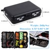 138pcs Fishing Accessories Set with Tackle Box Including Offset Worm