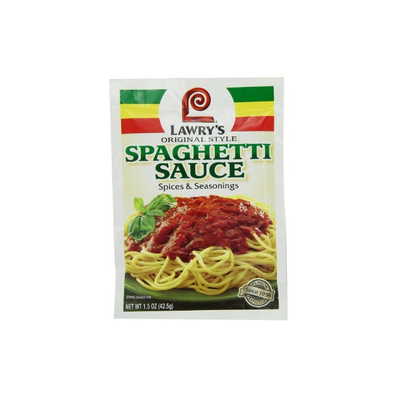 Lawry's Spaghetti Sauce Spice & Seasonings, Original Style, 1.5-Ounce Packets