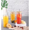 ASANMEYO 2 Pcs 24 oz Glass Cups With Bamboo Lids