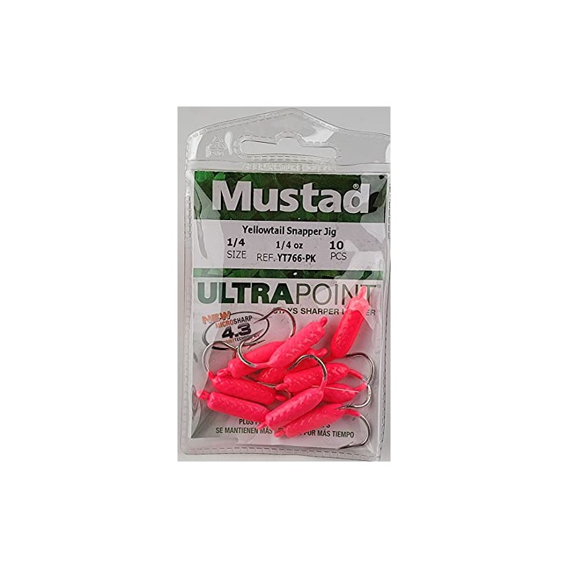 Yellowtail Snapper Jig 1/4 Oz Pink Sz1 10Pk 1/4
