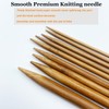 Mdoker Bamboo Double Pointed Knitting Needles Carbonized Bamboo Knitting Needle
