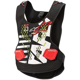 Alpinestars Sequence Motorcycle Chest Protector, Black/White/Red, X/2X