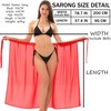 cocopuss Womens Sarong Beach Coverups Chiffon Long Bikini Sheer Wrap