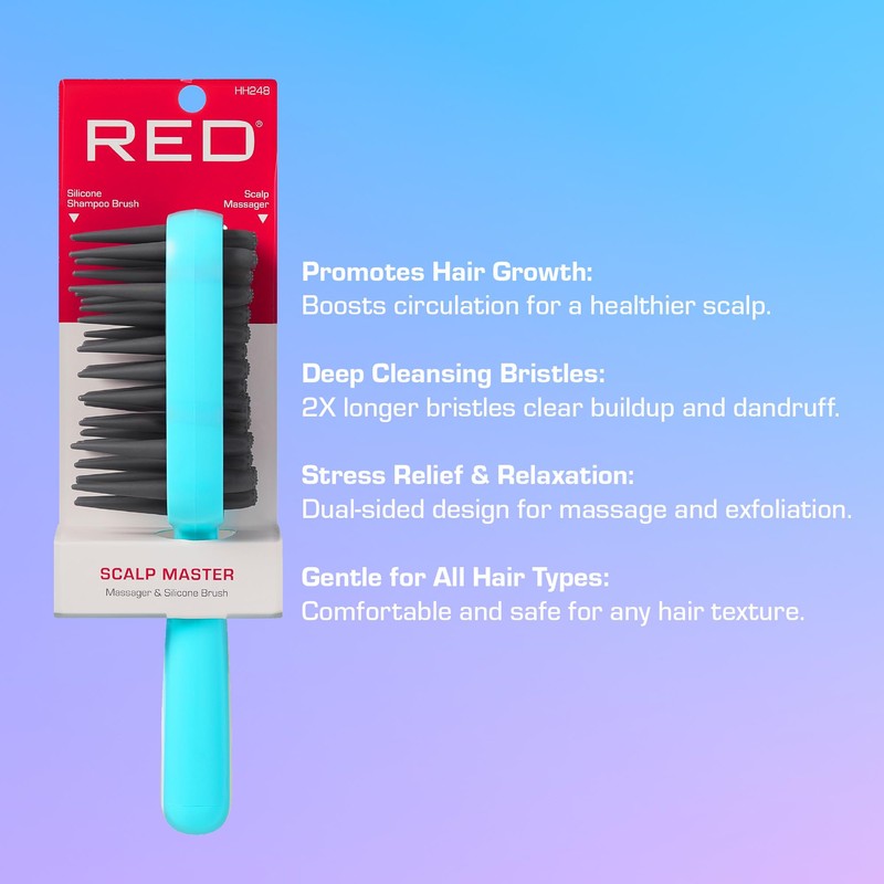 Red by Kiss Scalp Master 2-in-1 Silicone Scrubber & Shampoo