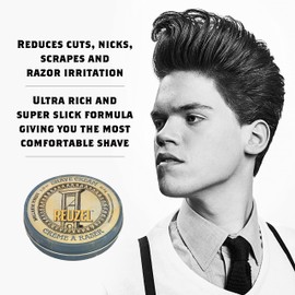 Reuzel Shave Cream - Reduces Cuts and Nicks - Highly Concentrated, Rich and Super-Slick Formula - Closest, Most Comfortable Shave - Reduce Scrapes and Razor Irritation - Vegan Formula - 95.8 g