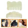 WOONEKY Jade Comb Scalp Massager Set 2pcs Massage Tools Face