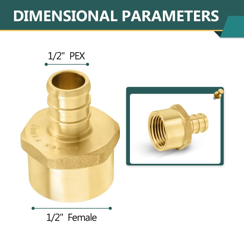 20-Pack PEX Fittings Niikappu 1/2" x 1/2" NPT Female Threaded