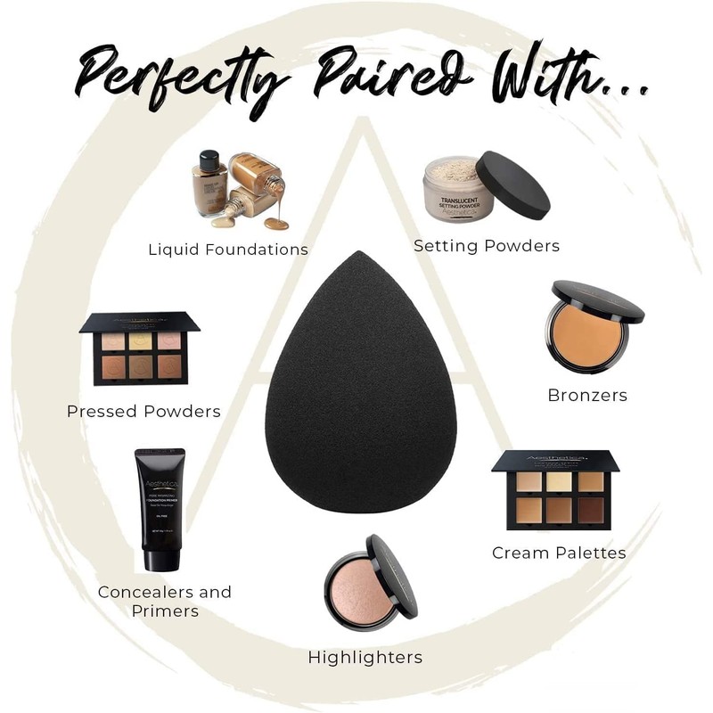 esponja para aplicar maquillaje, Makeup Sponge, Corrector y Base, Ideal