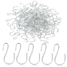 KINBOM 120pcs 1 Inch Mini S Hooks for Hanging, S Shaped Hooks Small S Hooks Metal Mini Ornament Hooks for Crafts Jewelry Hanging Pot Plants (Silver)