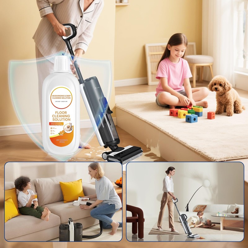 2 Packs Floor Cleaner Orange Scented Compatible with Tineco Cleaning