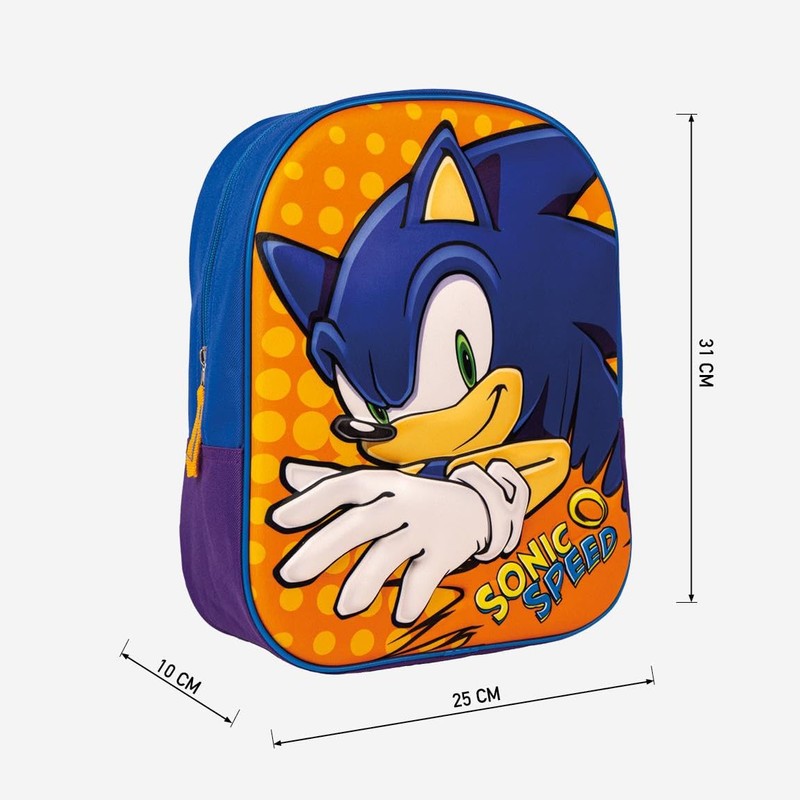Sonic School Backpack with Zip 25 x 31 x 10