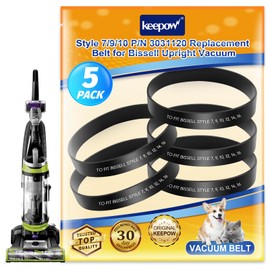 KEEPOW Replacement Belt for Bissell Style 7/9/10 P/n 3031120, Compatible with Bissell Powerforce Helix Cleanview Powerlifter Swivel Rewind Vacuum, Replace #2031093#3031123#32074, 5 Pack