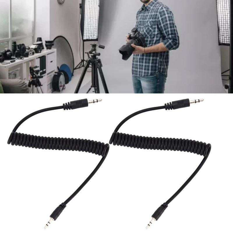 3.5mm to Male Flash C1 Sync Cable, 2pcs Camera Flash