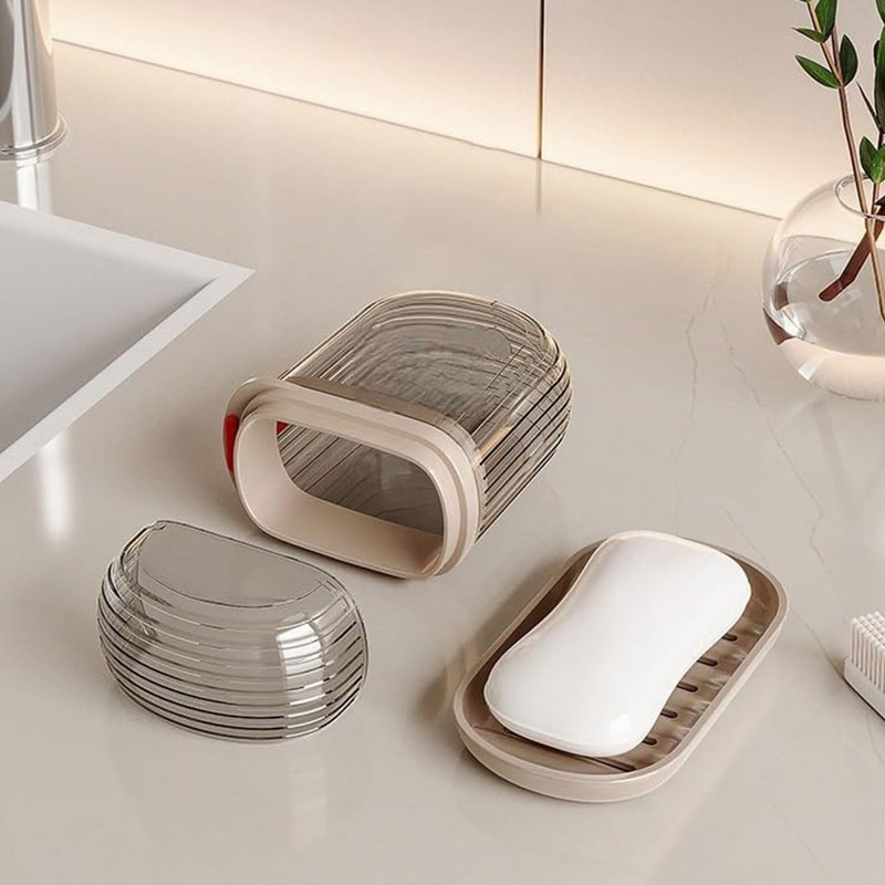 XuJJunB Soap Case with Lid, Portable Soap Box, Soap Box,