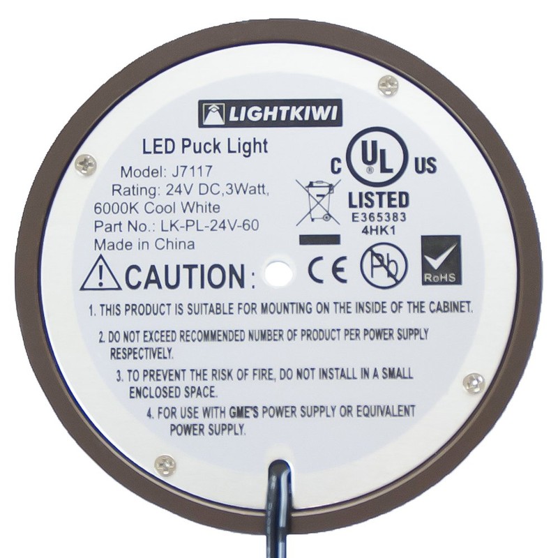 Lightkiwi C1967 3.5 inch Warm White LED Puck Light -