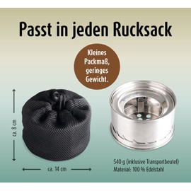 Outdoor camping stove, stainless steel stove, all-purpose burner, folding pot stand