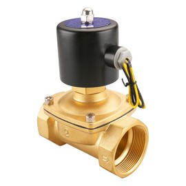 Baomain Pneumatic 2 Inch Normally Open 2 Way Brass Electric Solenoid Valve for Water,Air 2W-500-50K (AC 110V)