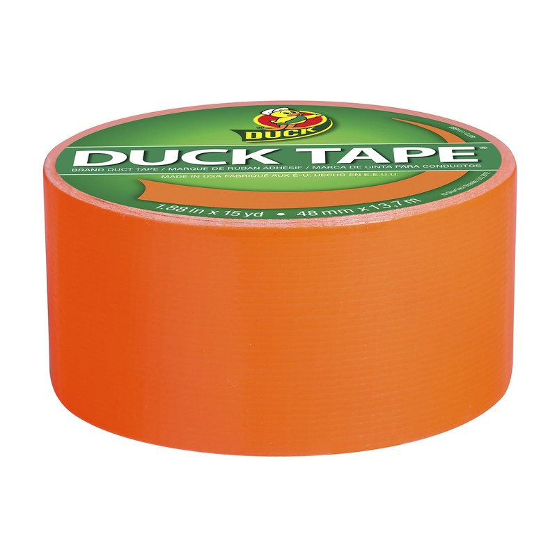 Duck Brand 1265019 Color Duct Tape, Neon Orange, 1.88 Inches