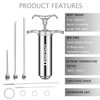 Heavy duty 304 Stainless Steel Meat Injector Kit with 2-oz